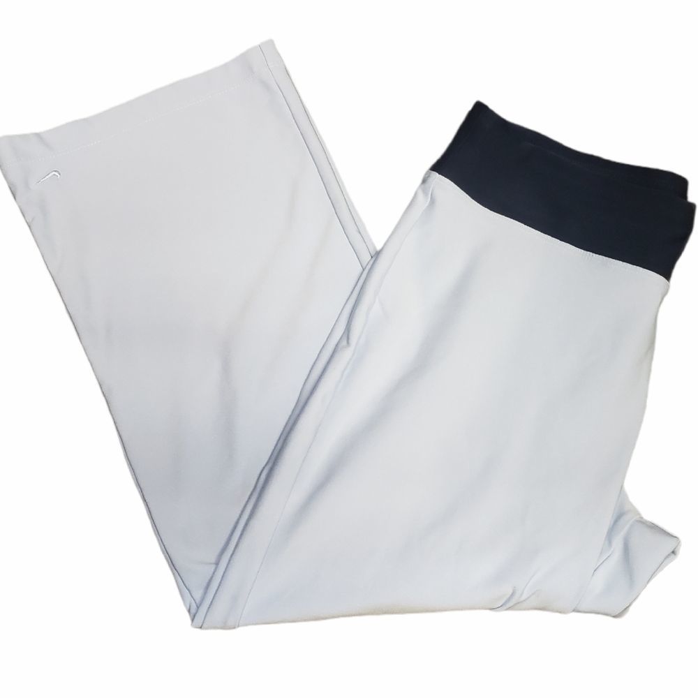 Nike light and navy blue wide leg capris